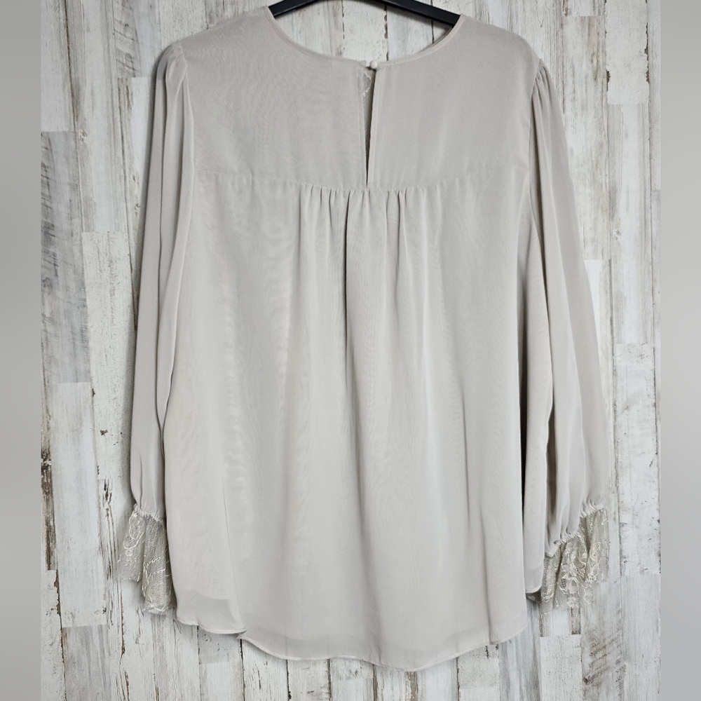 CATO Peasant Boho Lace Top 3X 22 24 Balloon Sleeves NWT Coquette Cottagecore - Picture 10 of 10